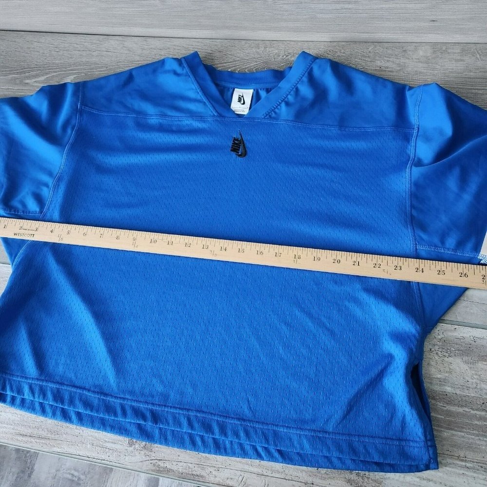 Nike Lab Top Womens L Collection Tee Hyper Cobalt Blue Crop Top V Neck Pullover - Picture 11 of 14